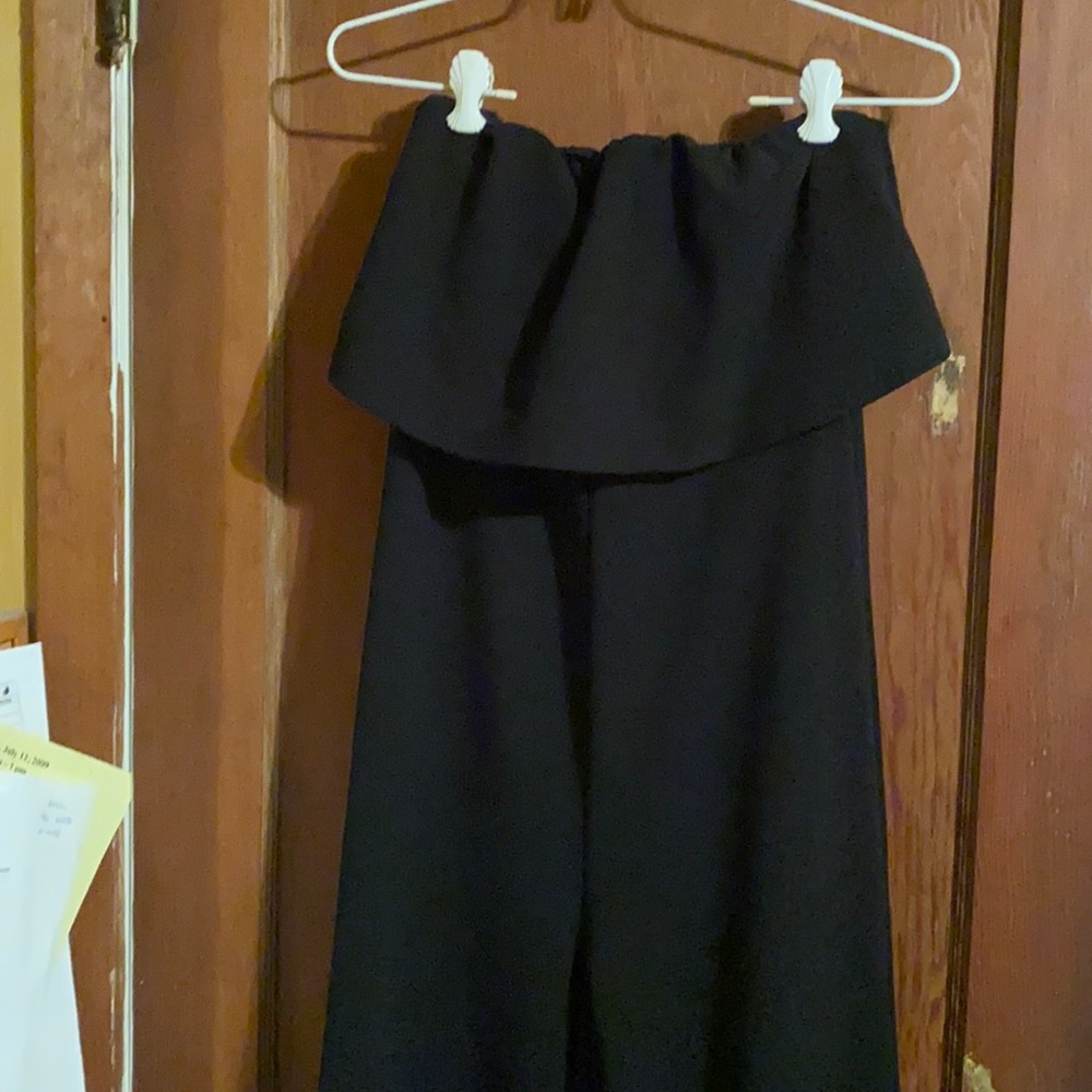 Strapless wide leg jumpsuit